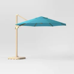 11'x11' Offset Patio Umbrella - Light Wood Pole - Threshold™ -Threshold Sales Store GUEST 081b8e95 cf68 4752 adda 7a85d0a3bba3