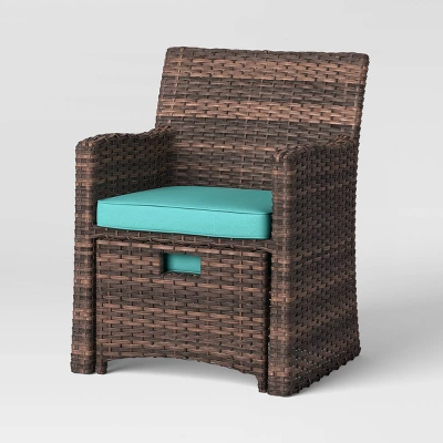 Halsted 5pc Wicker Small Space Patio Furniture Set - Threshold 2 Halsted 5pc Wicker Small Space Patio Furniture Set - Threshold - Image 2