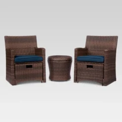 Halsted 5pc Wicker Small Space Patio Furniture Set - Threshold 27 Halsted 5pc Wicker Small Space Patio Furniture Set - Threshold -Threshold Sales Store GUEST 1ced16bd 3338 4b20 ad53 18ec10aa17b8