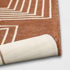 7'x10' Geometric Outdoor Rug Brown/White - Threshold™ -Threshold Sales Store GUEST 1eaeb583 a2f0 4aeb 8aa5 e05070a1089d