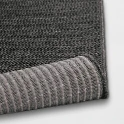 7'x10' Oversized Stripe Outdoor Rug Charcoal Gray - Threshold™ -Threshold Sales Store GUEST 21abd3e1 a24e 4f6f 9e44 e5faf3fd3e98