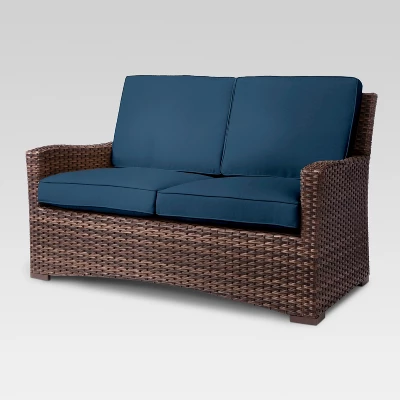 Halsted Wicker Patio Loveseat - Threshold 1 Halsted Wicker Patio Loveseat - Threshold