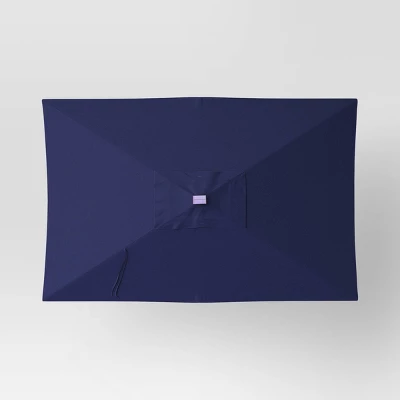 10'x6' Rectangular Solar Market Patio Umbrella - Black Pole - Threshold™ 3 10'x6' Rectangular Solar Market Patio Umbrella - Black Pole - Threshold™ - Image 3