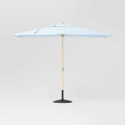 10'x6' Rectangular Market Patio Umbrella - Light Wood Pole - Threshold™ -Threshold Sales Store GUEST 32690235 0262 4e06 8d28 3c6fb1c2c51a