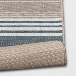 Sand Stripe Outdoor Rug Blue - Threshold™ -Threshold Sales Store GUEST 3616b472 fed7 4009 8a0d 4aa280b59abf