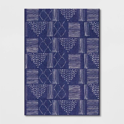 Dot Geo Outdoor Rug Indigo - Threshold™ 5 Dot Geo Outdoor Rug Indigo - Threshold™ - Image 5
