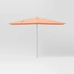 10'x6' Rectangular Market Patio Umbrella - Light Wood Pole - Threshold™ -Threshold Sales Store GUEST 427598f4 b2c9 461e bcfd 67f89a9a1441