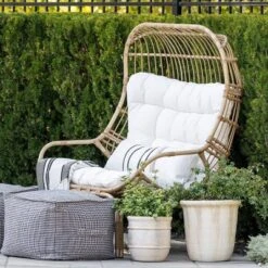 Wicker & Metal Outdoor Patio Chair, Egg Chair Natural - Threshold™ Designed With Studio McGee -Threshold Sales Store GUEST 43d39af8 5fec 4d59 8397 add61bd8f0c8