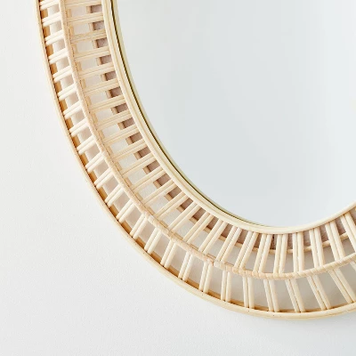 20" X 28" Light Woven Oval Mirror - Threshold™ Designed With Studio McGee 2 20" X 28" Light Woven Oval Mirror - Threshold™ Designed With Studio McGee - Image 2