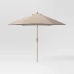 9'x9' Market Patio Umbrella - Light Wood Pole - Threshold™ -Threshold Sales Store GUEST 480e732e 53ce 47e9 9dab 21299bd1e353
