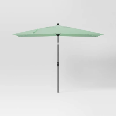 10'x6' Rectangular Market Patio Umbrella - Black Pole - Threshold™ 6 10'x6' Rectangular Market Patio Umbrella - Black Pole - Threshold™ - Image 6