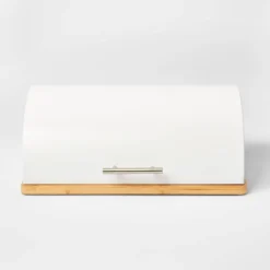 Metal Breadbox With Bamboo Base - Threshold™ -Threshold Sales Store GUEST 4a6236a7 f93a 4620 a3d0 4a0b5d98108b