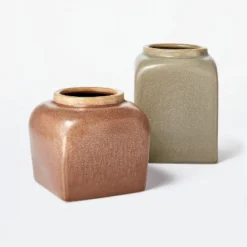 Modern Brown Ceramic Vase - Threshold™ Designed With Studio McGee -Threshold Sales Store GUEST 4ad3e7d3 8ceb 42ee 9afa fda5fa4b2548