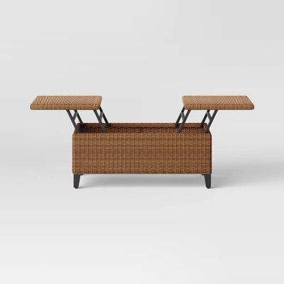 Brookfield Steel Wicker Folding Coffee Table - Threshold™ 3 Brookfield Steel Wicker Folding Coffee Table - Threshold™ - Image 3