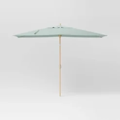 10'x6' Rectangular Market Patio Umbrella - Light Wood Pole - Threshold™ -Threshold Sales Store GUEST 4f2b0fba 618c 43dd ae78 b014edf01852