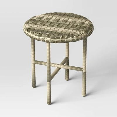 Tucker Wicker Patio Accent Table - Threshold™ Designed With Studio McGee 2 Tucker Wicker Patio Accent Table - Threshold™ Designed With Studio McGee - Image 2