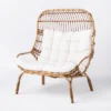 Wicker & Metal Outdoor Patio Chair, Egg Chair Natural - Threshold™ Designed With Studio McGee