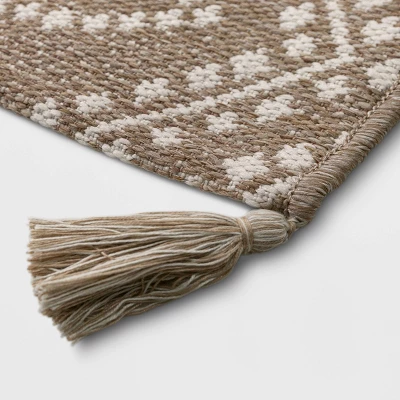 Diamond Tasseled Outdoor Rug - Threshold™ 2 Diamond Tasseled Outdoor Rug - Threshold™ - Image 2