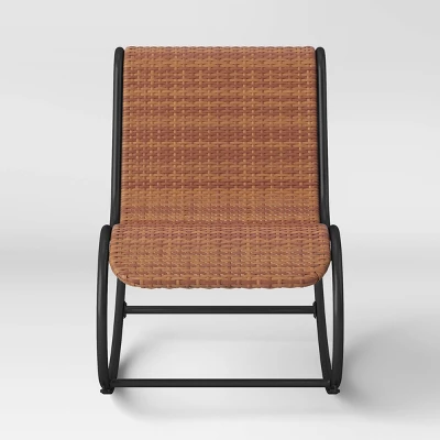 Wexler Wicker Rocking Chair - Black - Threshold™ 2 Wexler Wicker Rocking Chair - Black - Threshold™ - Image 2