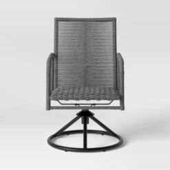 2pc Granby Padded Wicker Outdoor Patio Dining Chairs Swivel Chairs Gray - Threshold™ -Threshold Sales Store GUEST 5ceab08c a6c7 44da afd8 4c3be5f0b3bc