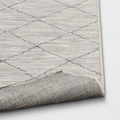 Mira Geometric Diamond Indoor/Outdoor Rug Cream - Threshold™ 3 Mira Geometric Diamond Indoor/Outdoor Rug Cream - Threshold™ - Image 3