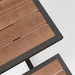 Bryant Faux Wood Rectangle Patio Picnic Table - Gray/Natural Wood - Threshold™ -Threshold Sales Store GUEST 61163d69 eb47 45b7 8fe5 b465c4217b59