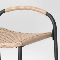 Popperton 2pk Arched Wicker Bar Height Patio Chairs, Outdoor Furniture - Black - Threshold™ Designed With Studio McGee -Threshold Sales Store GUEST 6461d5e1 cebd 4a43 a1ce 3951045fe009