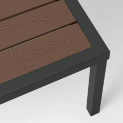 Bryant 2pc Faux Wood Patio Loveseat & Coffee Table - Gray/Natural - Threshold™ -Threshold Sales Store GUEST 6f5e500e 49d6 4462 9caf 11a4e3e8e2a1