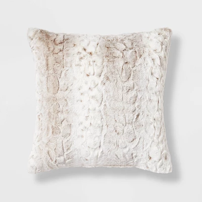 Snow Leopard Ombre Faux Fur Throw Pillow - Threshold™ 6 Snow Leopard Ombre Faux Fur Throw Pillow - Threshold™ - Image 6
