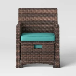 Halsted 5pc Wicker Small Space Patio Furniture Set - Threshold 16 Halsted 5pc Wicker Small Space Patio Furniture Set - Threshold -Threshold Sales Store GUEST 7da52616 f807 45db b6ea bca278143673