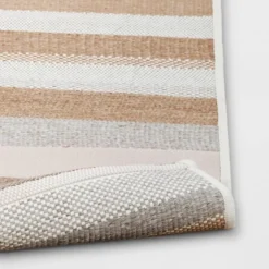 5' X 7' Stripe Tapestry Outdoor Rug Khaki/Gray - Threshold™ -Threshold Sales Store GUEST 7db8e7d0 5fb0 4c2d 90b4 7d3f8ed24480