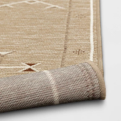 7'x10' Cactus Silk Pattern Outdoor Rug Tan - Threshold™ 3 7'x10' Cactus Silk Pattern Outdoor Rug Tan - Threshold™ - Image 3