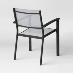 2pc Ryegate Weathered Teak Sling Outdoor Patio Dining Chairs Arm Chairs Gray - Threshold™ -Threshold Sales Store GUEST 84955e75 3ec0 44c5 927e db67c16c3cae