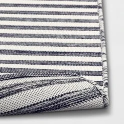 7'x10' Narrow Wornstripe Rectangular Woven Outdoor Area Rug Navy Blue - Threshold™ -Threshold Sales Store GUEST 899b548d f416 4892 bc7a 3d8cdcf92d5b