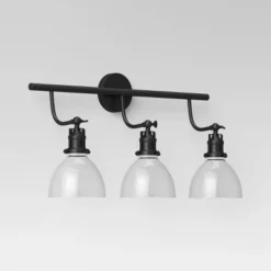 3-Light Industrial Glass Chandelier Matte Black - Threshold™ -Threshold Sales Store GUEST 8b477e9e 13f3 4457 9408 199e4130df5e