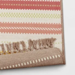 5'x7' Textural Stripe Rectangular Woven Outdoor Area Rug Light Pink - Threshold™ -Threshold Sales Store GUEST 8cfd2fd5 5bd5 4e16 9c2a c386fdabfe2f 1