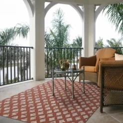 7' X 10' Diamond Outdoor Rug Orange - Threshold™ -Threshold Sales Store GUEST 8f7f4245 35e6 47d8 9a39 fd5213c1c9b3