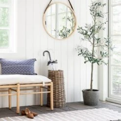 26" Wood Mirror With Pleather Strap Hanger - Threshold™ Designed With Studio McGee -Threshold Sales Store GUEST 91dea4da 00ed 45d1 9f22 518a2a48f1fa