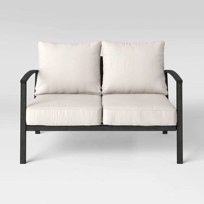 Ryegate Weathered Teak Patio Loveseat - Threshold™ 2 Ryegate Weathered Teak Patio Loveseat - Threshold™ - Image 2