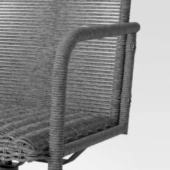 2pc Granby Padded Wicker Outdoor Patio Dining Chairs Swivel Chairs Gray - Threshold™ -Threshold Sales Store GUEST a2329e13 28a4 4d79 b964 0664d43c43fa