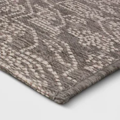 5' X 7' Outdoor Rug Ornamental Charcoal - Threshold™
