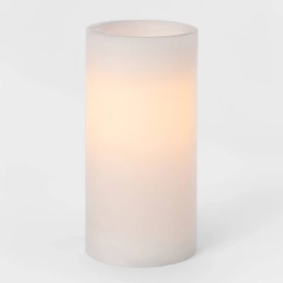 6" X 3" LED Flameless Black Wick Candle White - Threshold™ 2 6" X 3" LED Flameless Black Wick Candle White - Threshold™ - Image 2