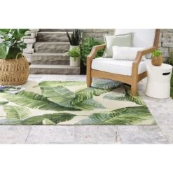 9'x12' Vacation Tropical Rectangular Woven Outdoor Area Rug Green - Threshold™ 7 9'x12' Vacation Tropical Rectangular Woven Outdoor Area Rug Green - Threshold™ -Threshold Sales Store GUEST aab5da14 b695 40aa 928e d873f7173533