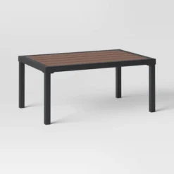 Bryant 2pc Faux Wood Patio Loveseat & Coffee Table - Gray/Natural - Threshold™ -Threshold Sales Store GUEST b1ce228e 4d90 41bf 8569 6b971c072569