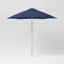 9'x9' Market Patio Umbrella - Light Wood Pole - Threshold™ -Threshold Sales Store GUEST be73022e d97d 40e5 9e1f 587397b2c049