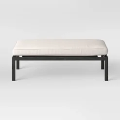 Ryegate 2pc 4' Mini Patio Daybed With Ottoman Weathered Teak - Threshold™ -Threshold Sales Store GUEST c54a025c 0c05 41ba a278 f43cfc523ab2