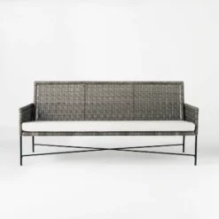 Wicker & Metal X Frame Patio Sofa - Gray - Threshold™ Designed With Studio McGee -Threshold Sales Store GUEST cc70c42f 8a55 439d 94fa 2f1b97698daa