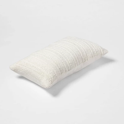 Oversized Textural Woven Throw Pillow Cream - Threshold™ 2 Oversized Textural Woven Throw Pillow Cream - Threshold™ - Image 2