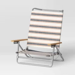 5 Position Beach Chair With Aluminum Frame & Wood Arms - Threshold™ -Threshold Sales Store GUEST d2e94553 3e7d 44b8 b63a 18242f0ec942
