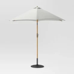 9'x9' Market Patio Umbrella - Light Wood Pole - Threshold™ -Threshold Sales Store GUEST d4427da4 9c2a 44bc 98d3 b83d00a8e056